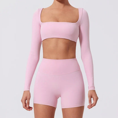 Women’s Quick-Dry Square Neck Sports Crop Top