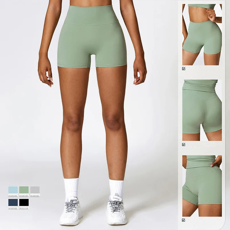 Women’s High Waist Push-Up Yoga Shorts