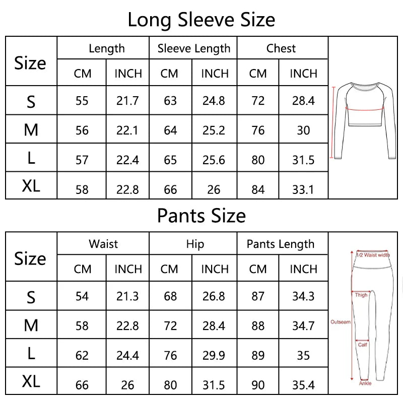 Women’s 2-Piece Long Sleeve Gym Set