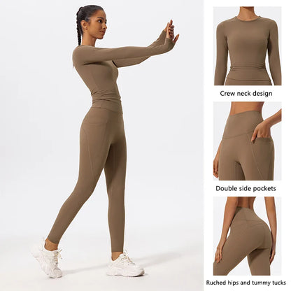 Women’s 2-Piece Long Sleeve Gym Set