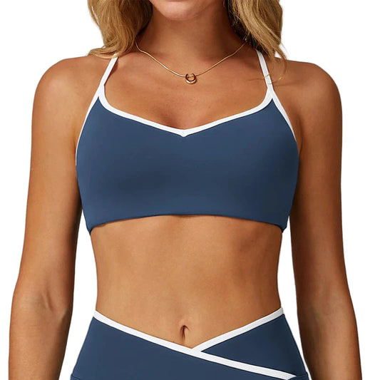 Women’s Sports Bra – V-Back Waist Shaping Yoga Top