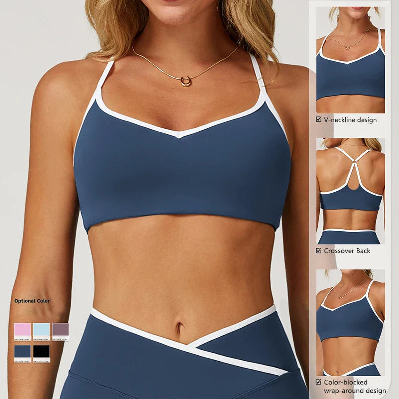 Women’s Sports Bra – V-Back Waist Shaping Yoga Top