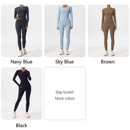 Women’s 2-Piece Long Sleeve Gym Set